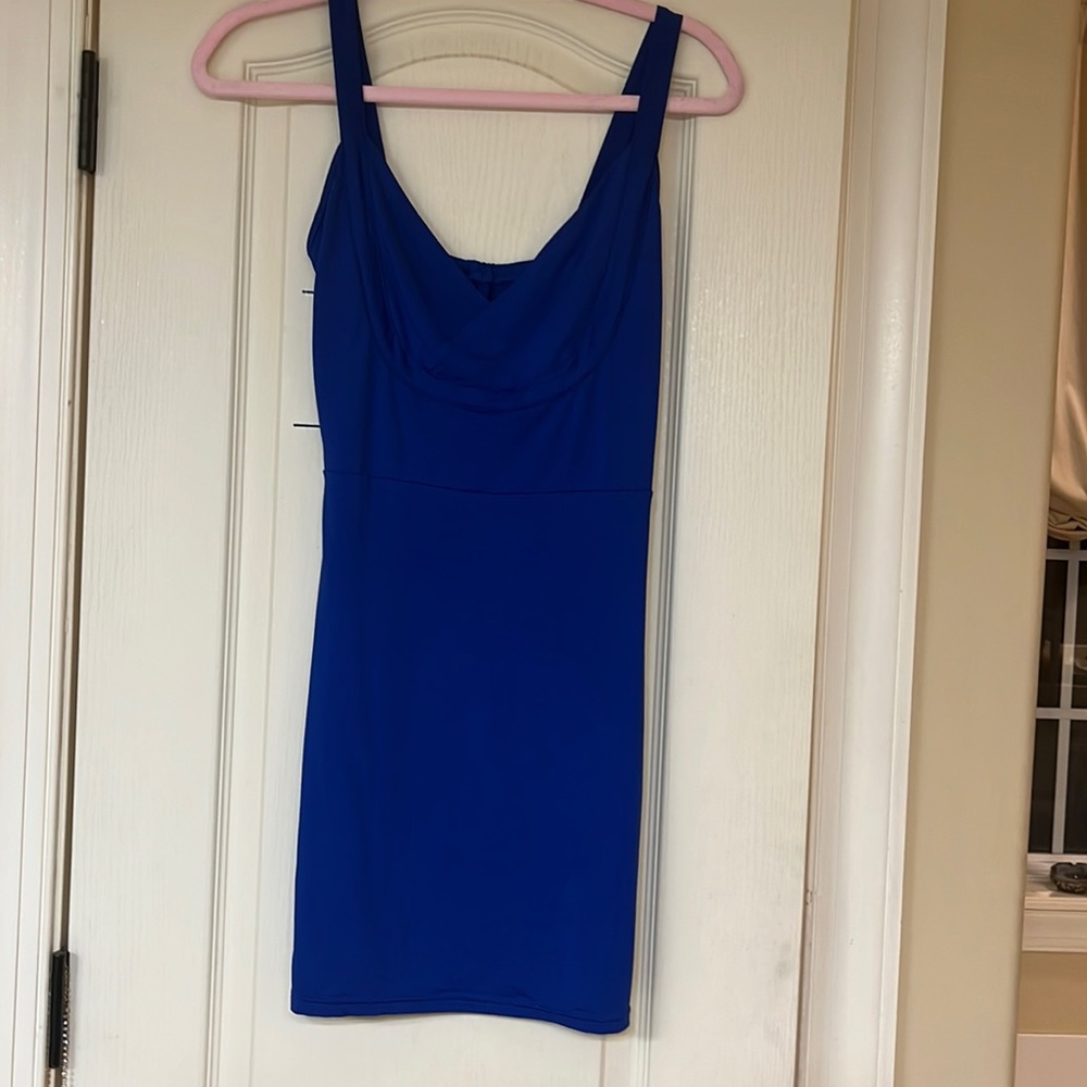 Blue midi dress